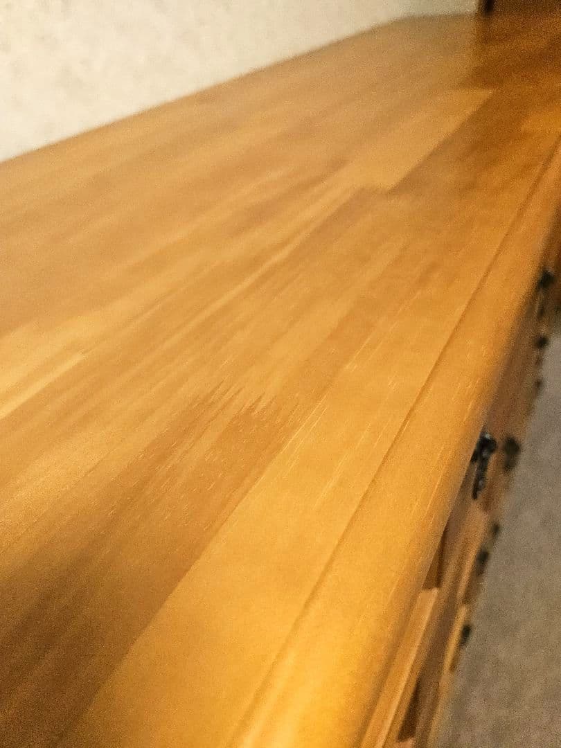 木製　花のタイルのチェスト 引き出し9個