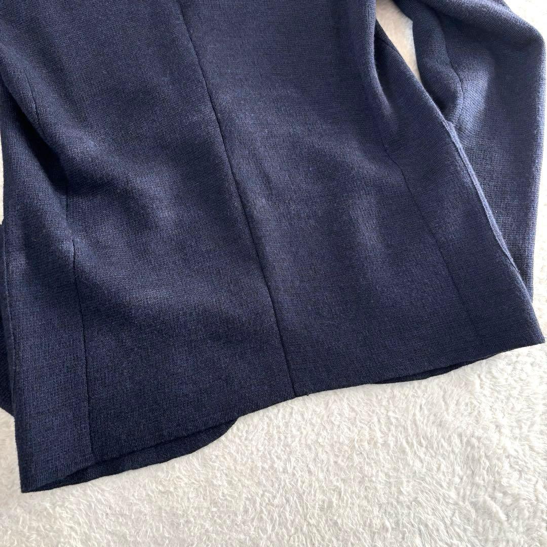 【未使用品 タグ付き】 991 ニットテーラードジャケット 48 ネイビー 2B