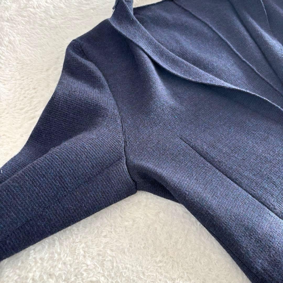 【未使用品 タグ付き】 991 ニットテーラードジャケット 48 ネイビー 2B
