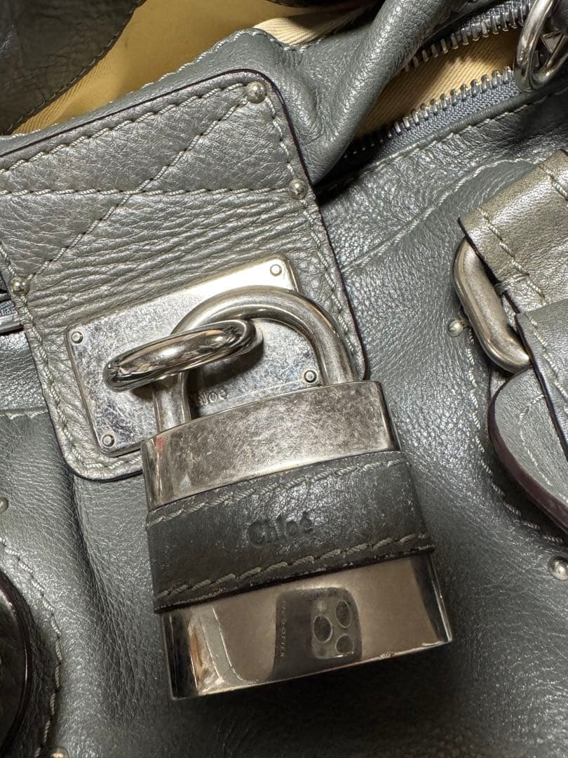 クロエ パディントン ハンドバッグ グレー シルバー金具 フィービー ファイロ
