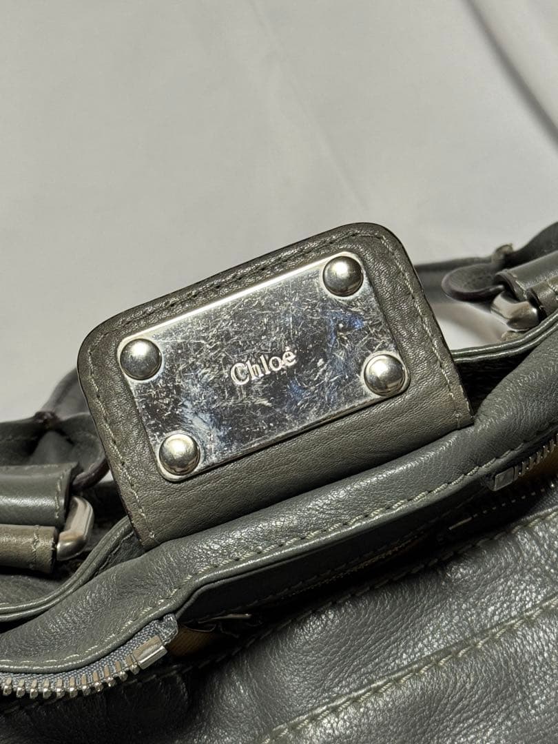 クロエ パディントン ハンドバッグ グレー シルバー金具 フィービー ファイロ