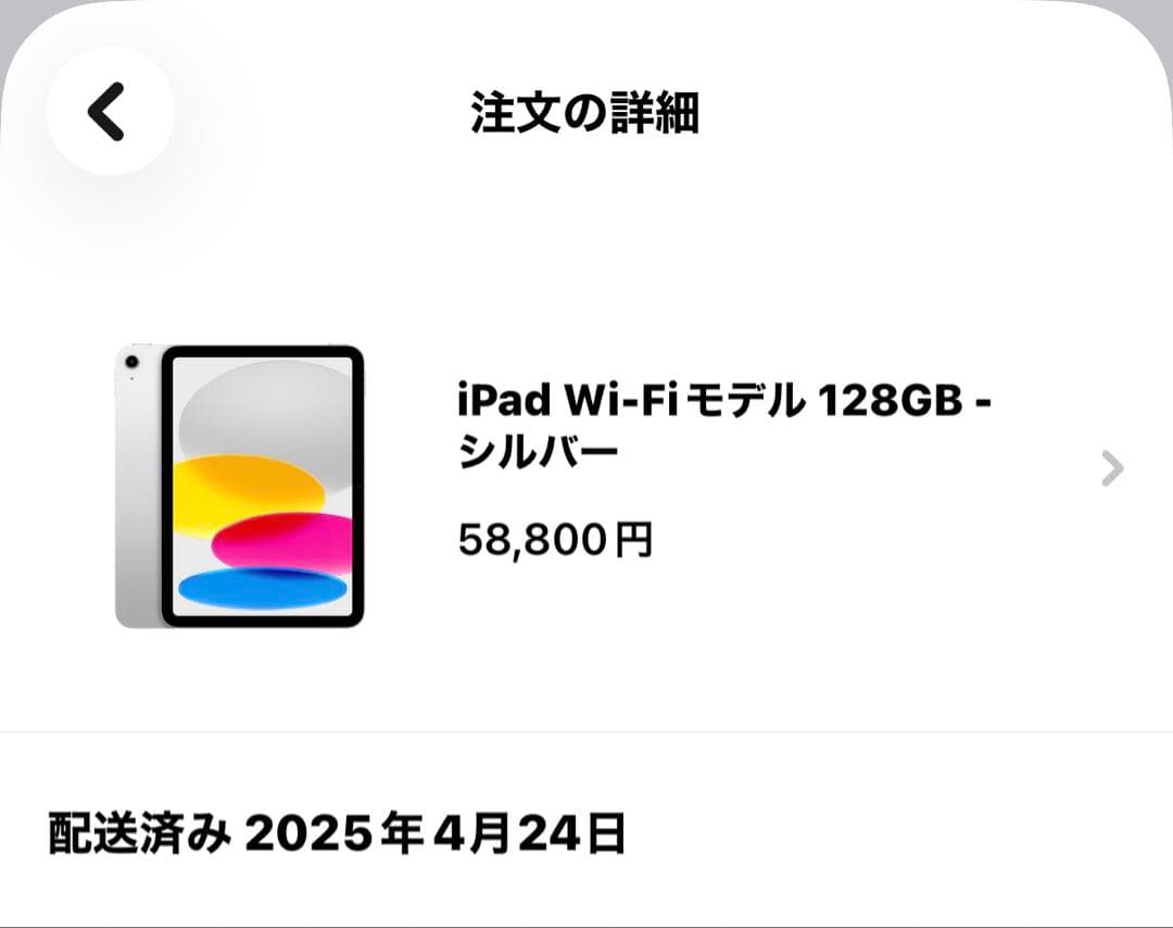 【美品・Apple購入】iPad 第10世代 128GB シルバー 付属品完