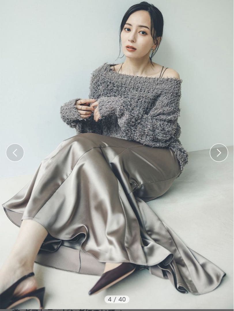 【セットアイテム】ニットレイヤードキャミワンピース MOC