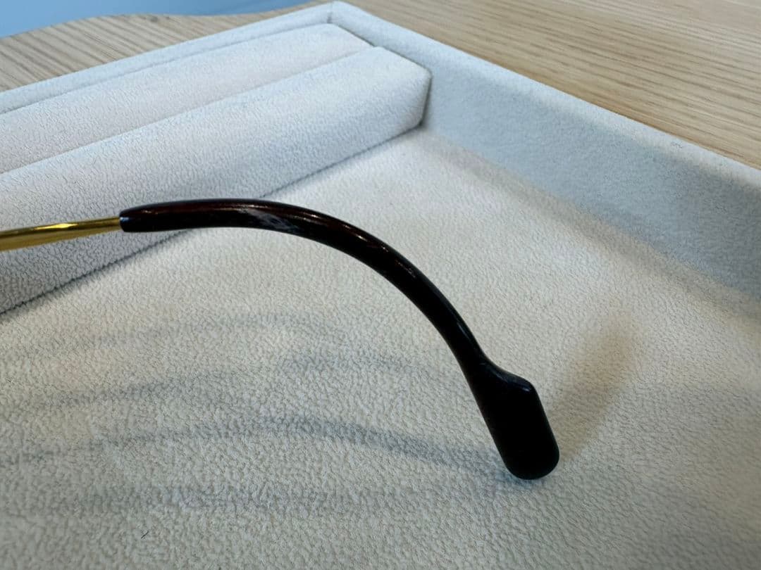 【中古】Cartier カルティエ 眼鏡 ヴィンテージ ツーブリッジ サントス