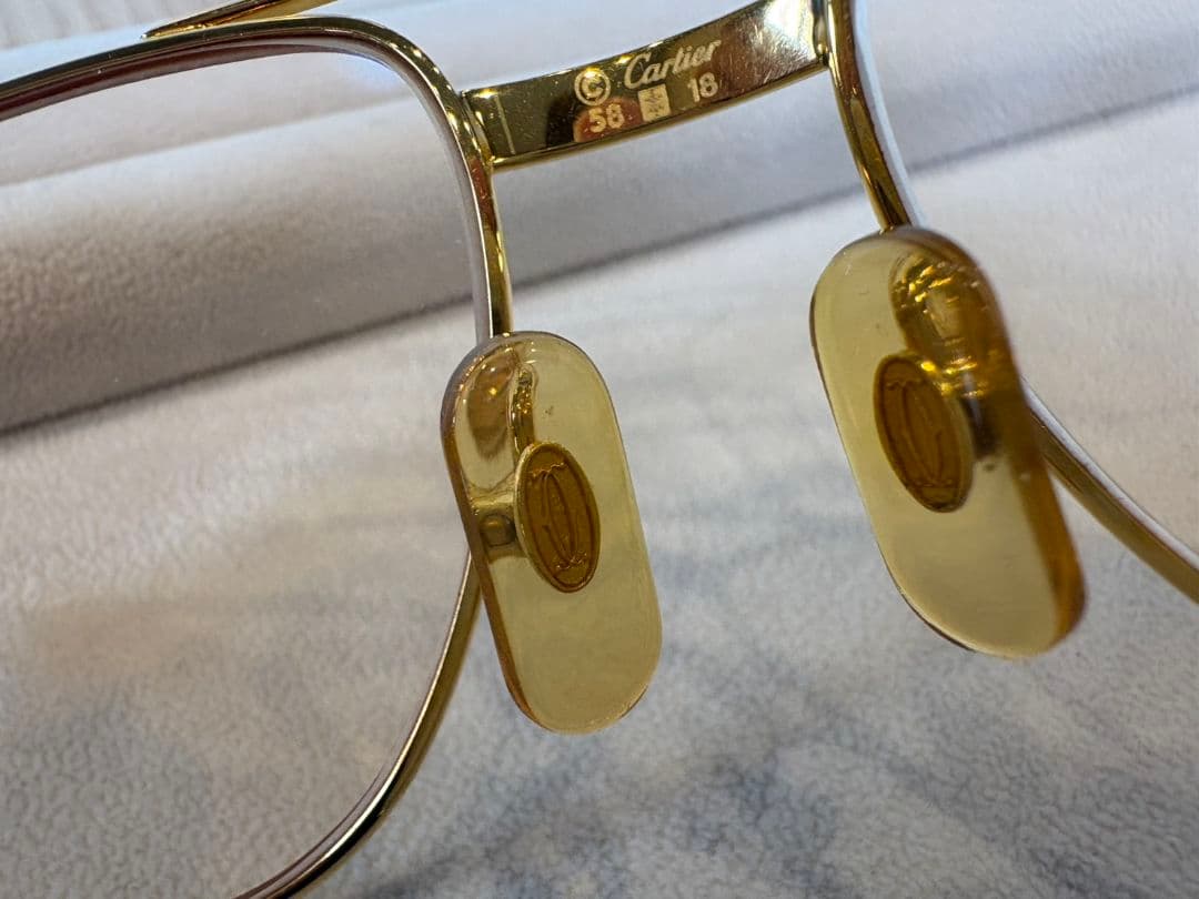 【中古】Cartier カルティエ 眼鏡 ヴィンテージ ツーブリッジ サントス