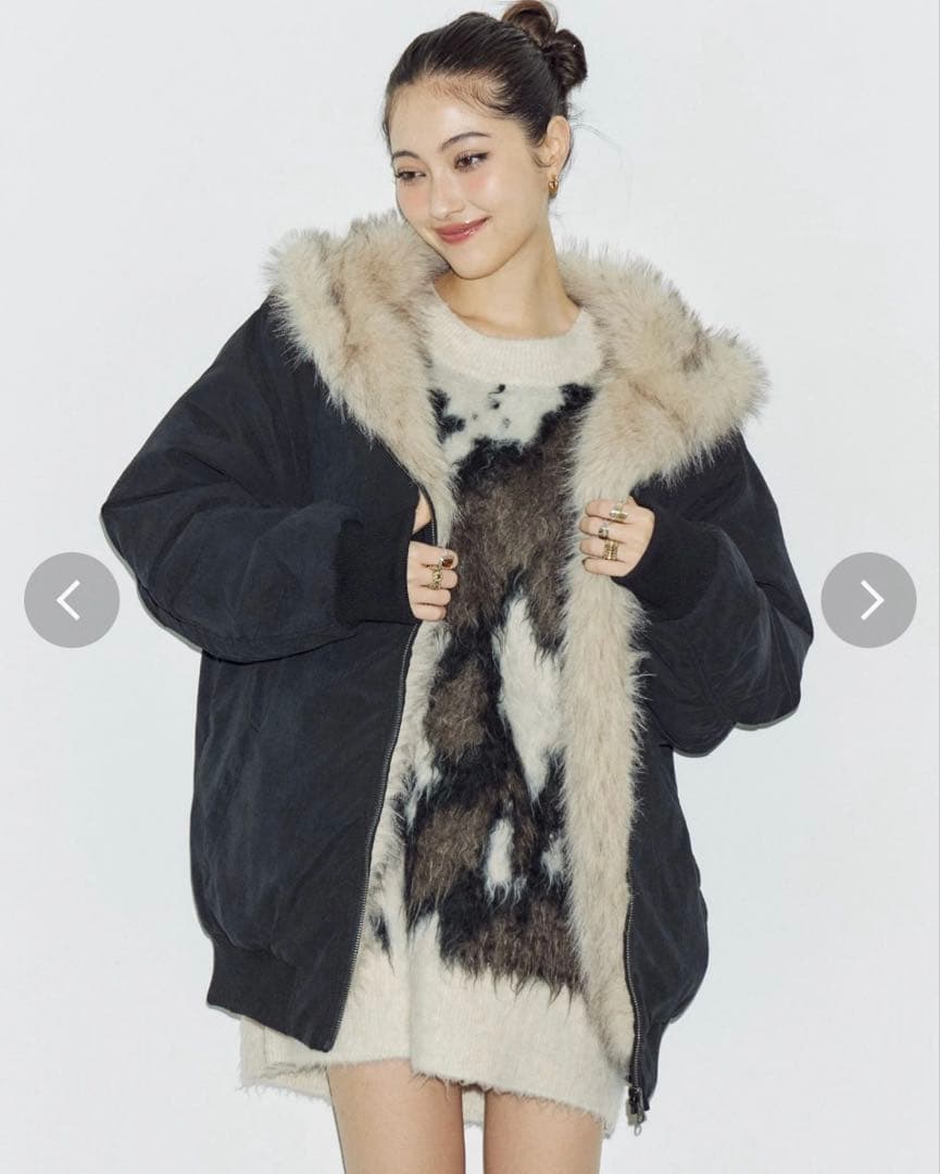 EVRISリバーシブルオーバーサイズフードブルゾン値下げ不可