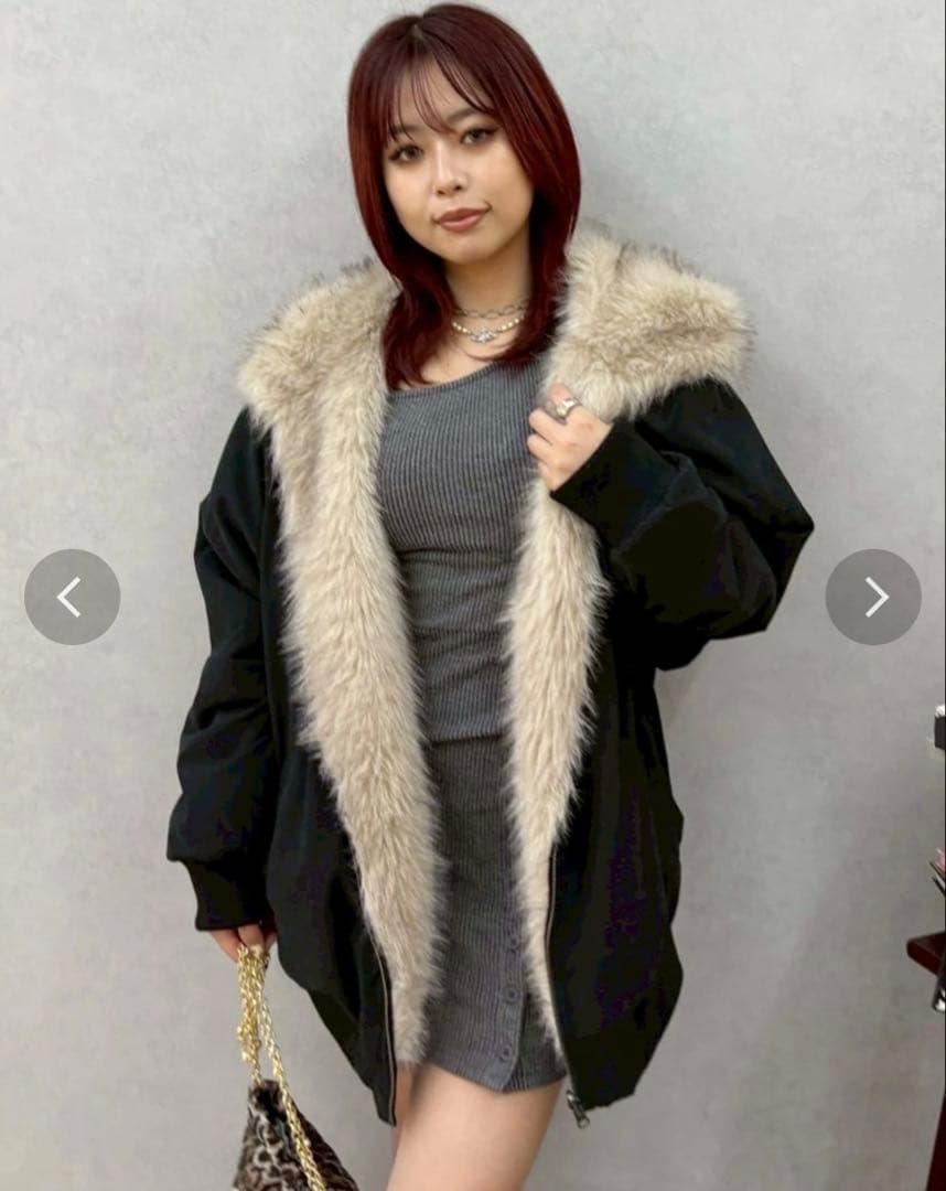 EVRISリバーシブルオーバーサイズフードブルゾン値下げ不可