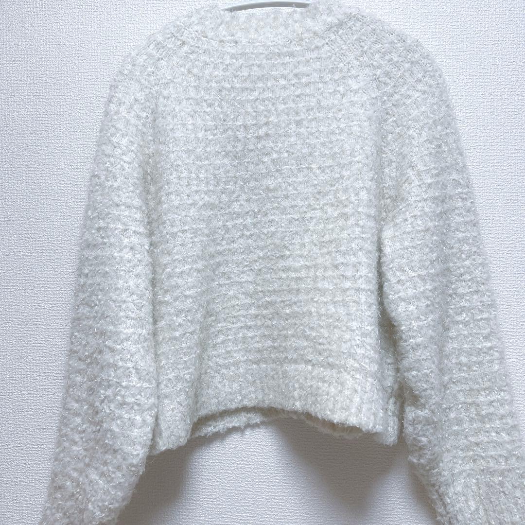 stola キラキラフェザーニットカーディガン