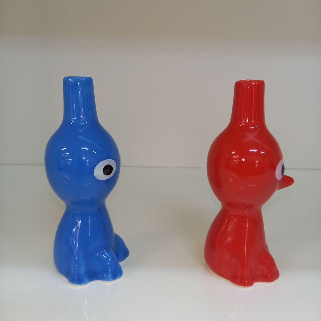 ピクミン　花瓶　一輪挿し　赤ピクミン　青ピクミン　２体セット　Nintendo