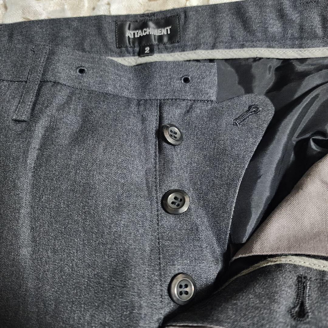 未使用 アタッチメント ウール テーパード スリム ウール スラックス