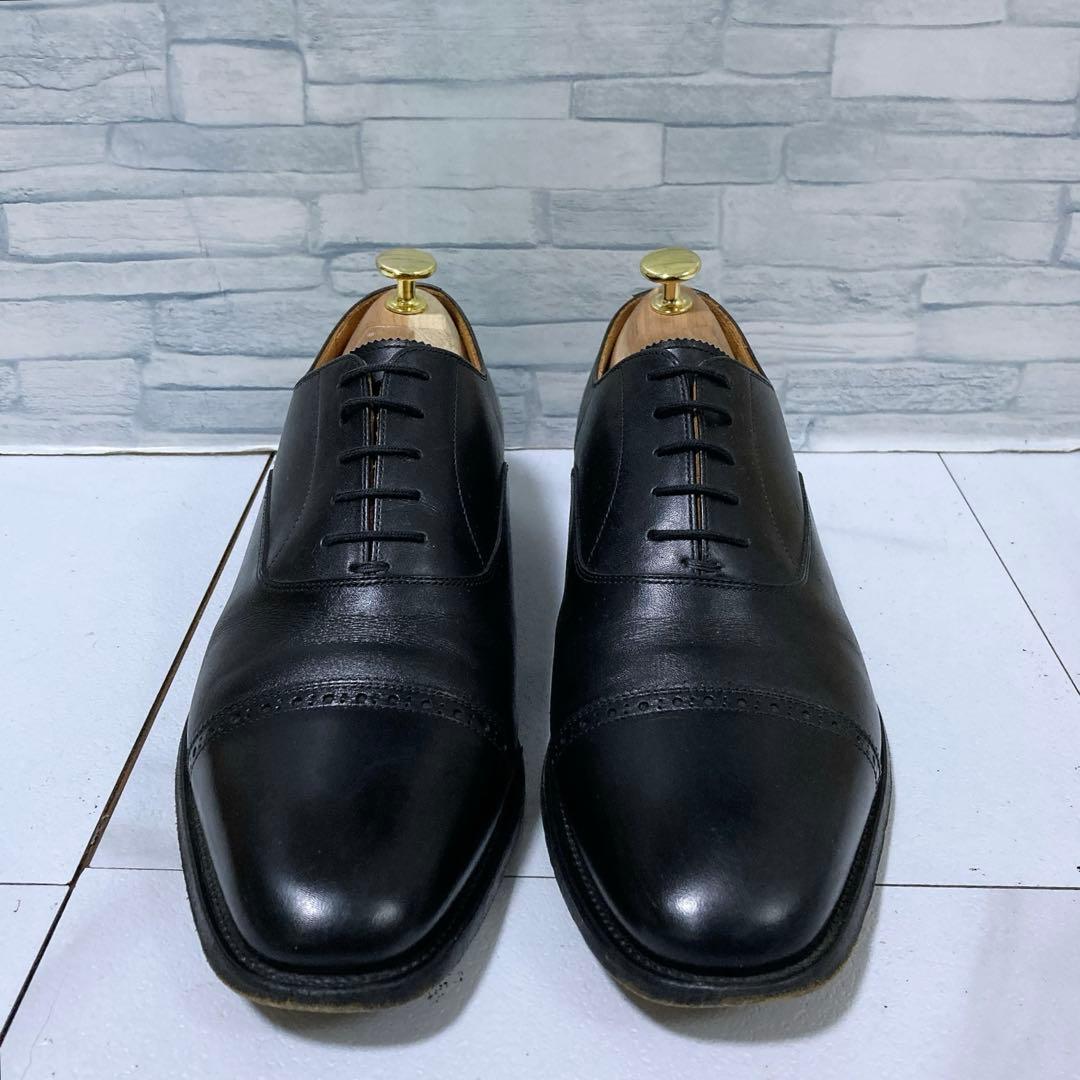 美品 スコッチグレイン ビジネスシューズ 3536 ストレート 黒 25.5