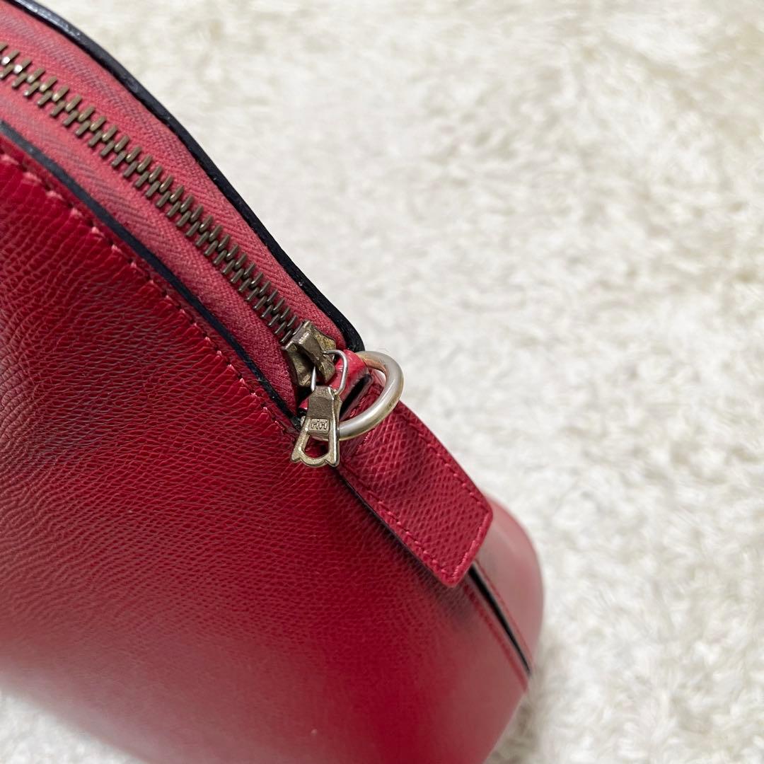 【良品】セリーヌ　2way ハンドバッグ　ボリードブガッティ　レザー　赤