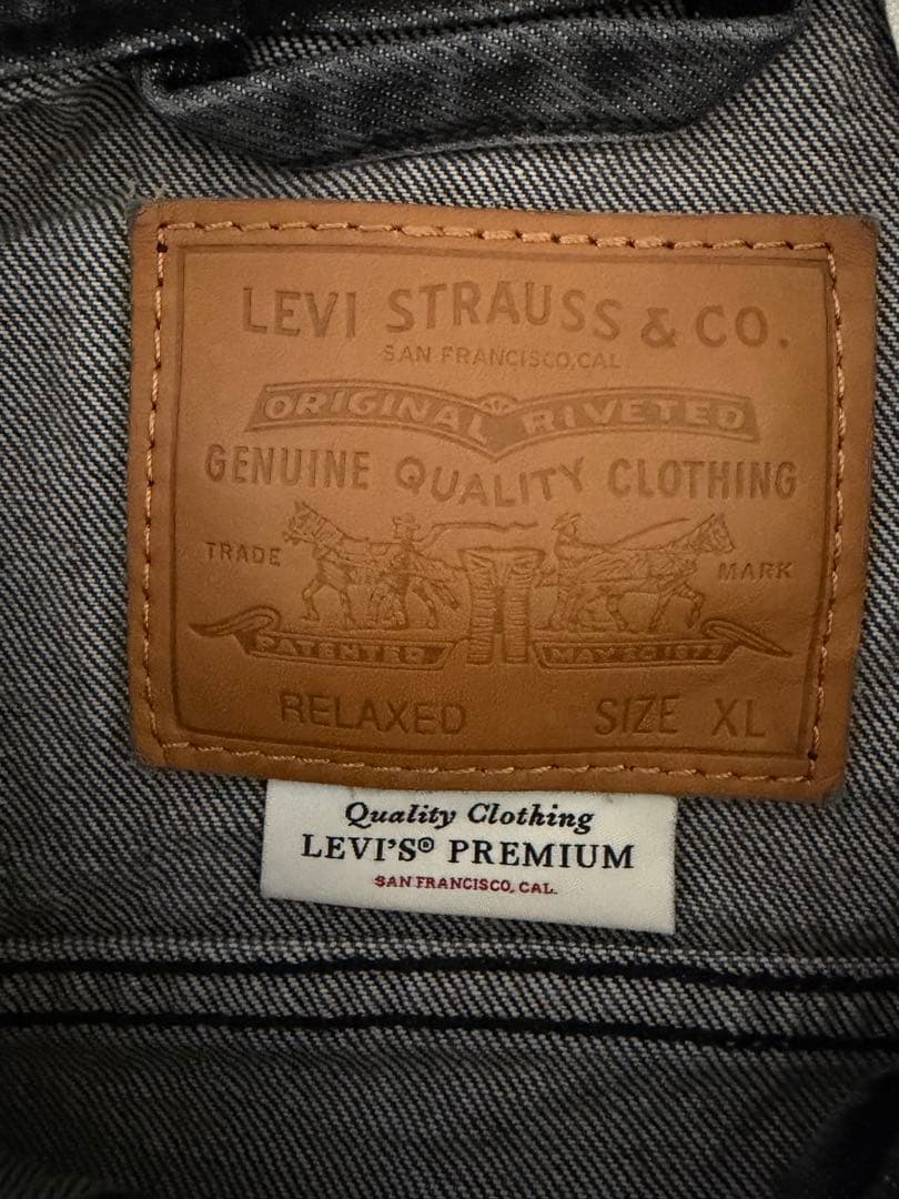 リーバイス プレミアム Type1 デニムジャケット XL 黒 大戦モデル風