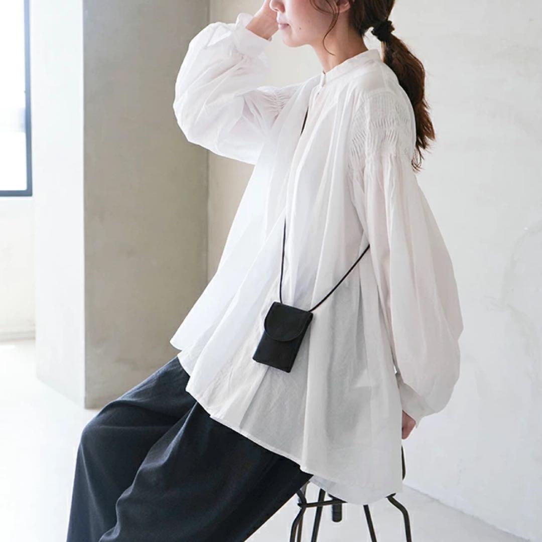 人気完売⭐︎mizuiro ind ピンタックパフスリーブシャツ☆