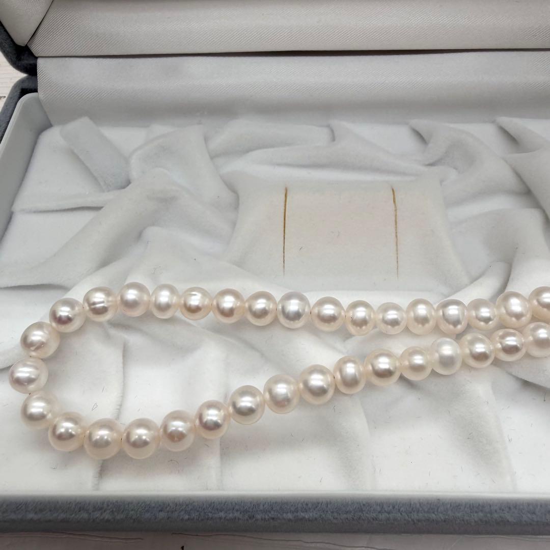 【テリ強】 本真珠　パール　ネックレス　6.5-7.0mm　30.34g