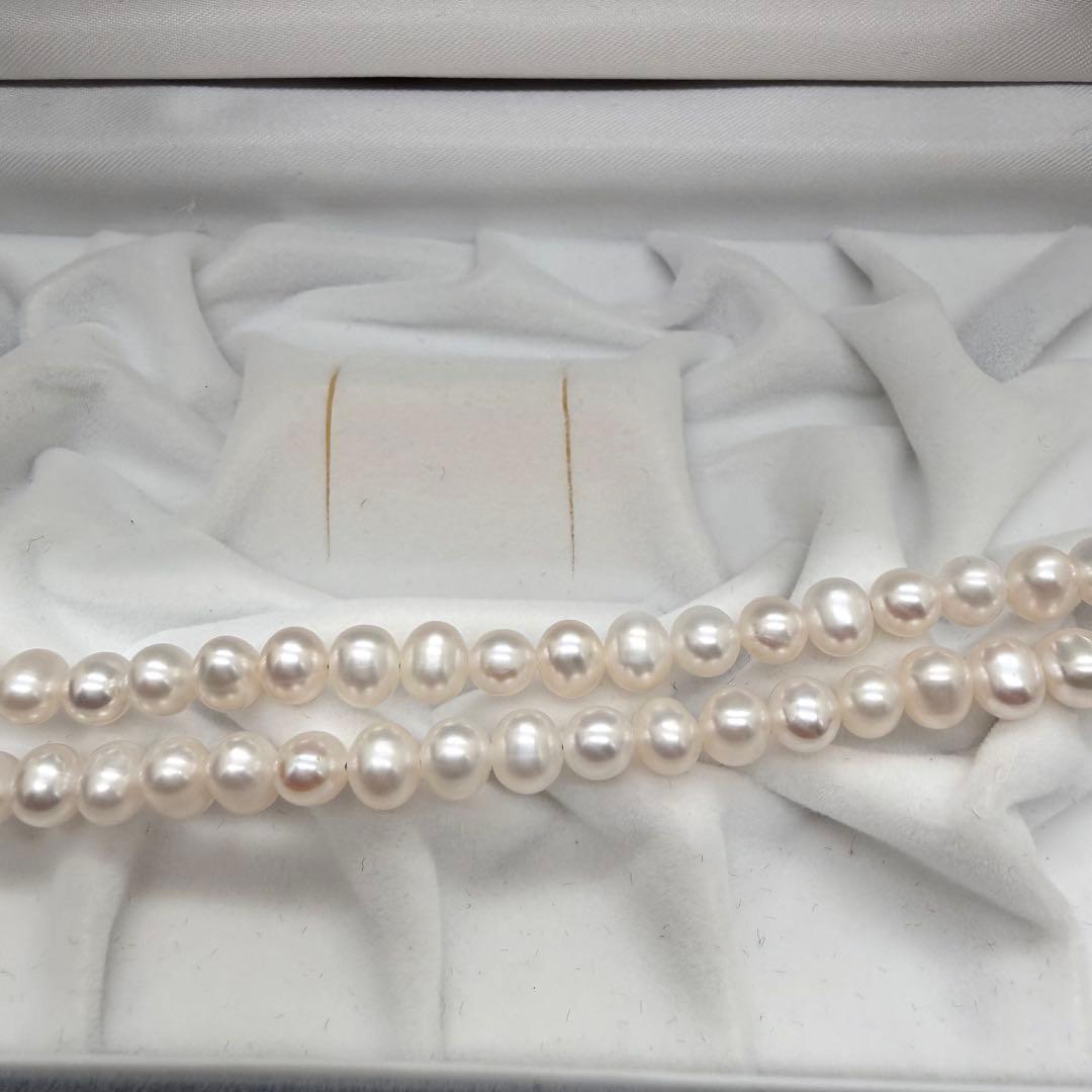 【テリ強】 本真珠　パール　ネックレス　6.5-7.0mm　30.34g
