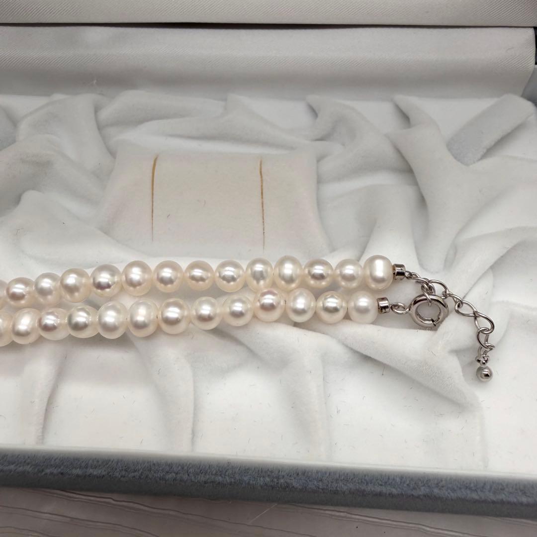 【テリ強】 本真珠　パール　ネックレス　6.5-7.0mm　30.34g