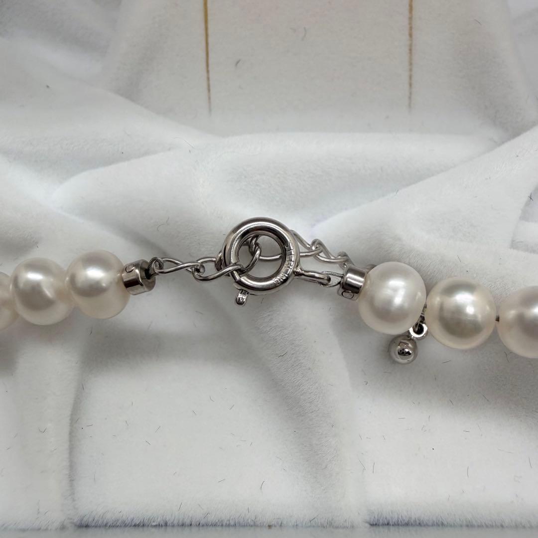 【テリ強】 本真珠　パール　ネックレス　6.5-7.0mm　30.34g