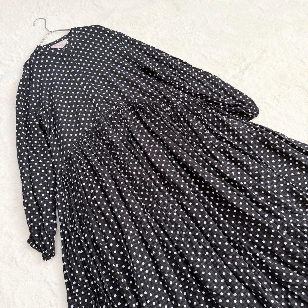 未使用級✨ビアズリー　ドットギャザーワンピース　サイズ1 M 完売品