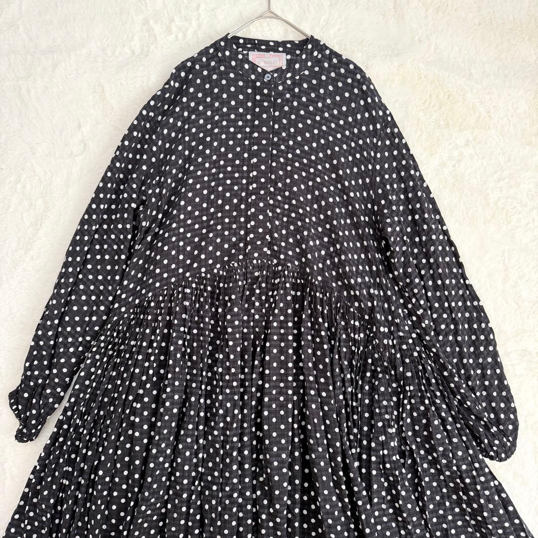 未使用級✨ビアズリー　ドットギャザーワンピース　サイズ1 M 完売品