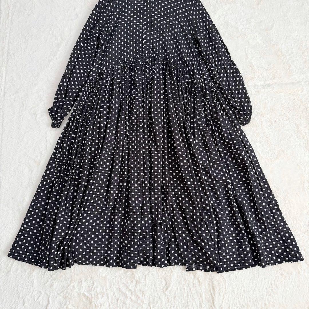 未使用級✨ビアズリー　ドットギャザーワンピース　サイズ1 M 完売品