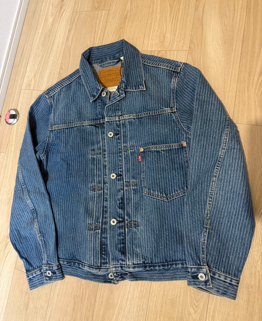 リーバイスプレミアム 1st ストライプ デニムジャケットM(日本サイズL)