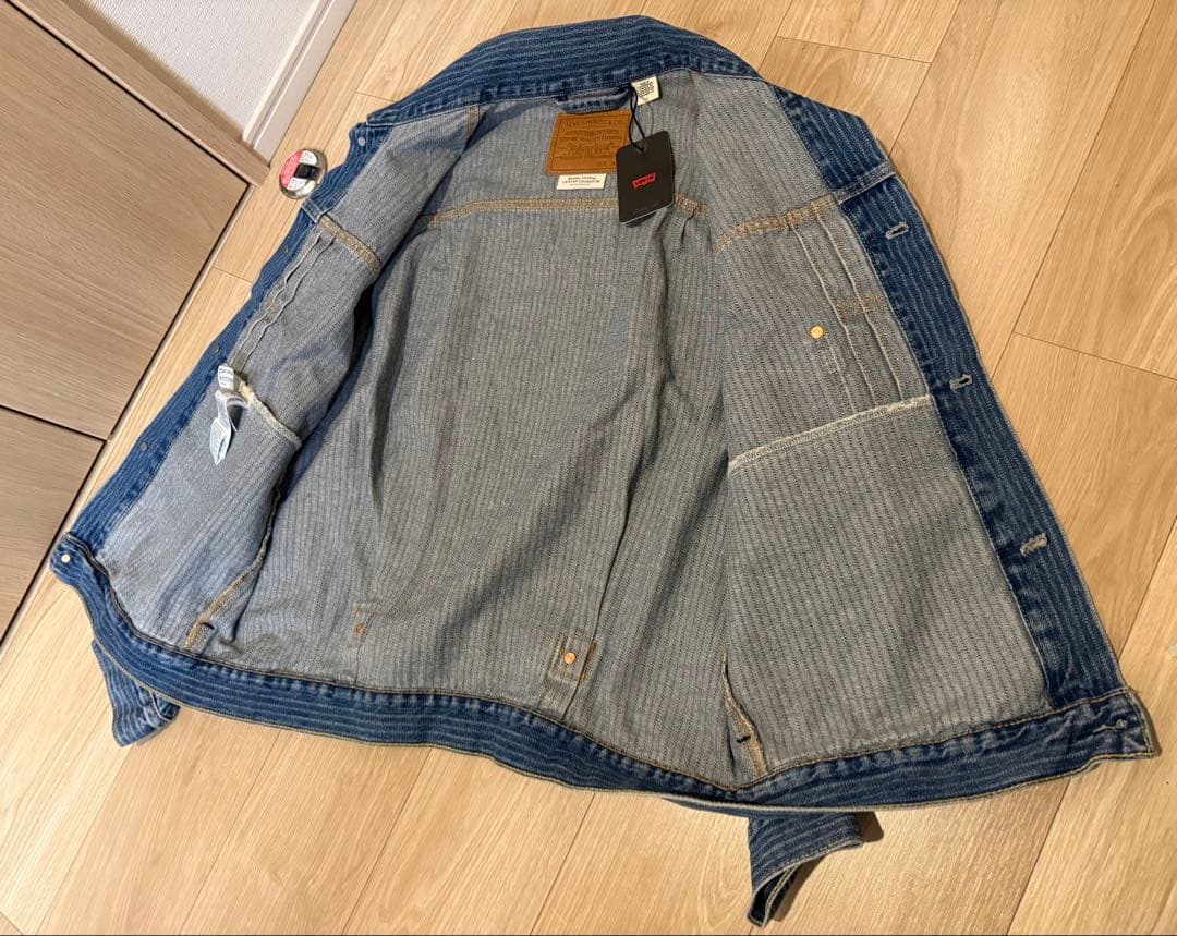 リーバイスプレミアム 1st ストライプ デニムジャケットM(日本サイズL)