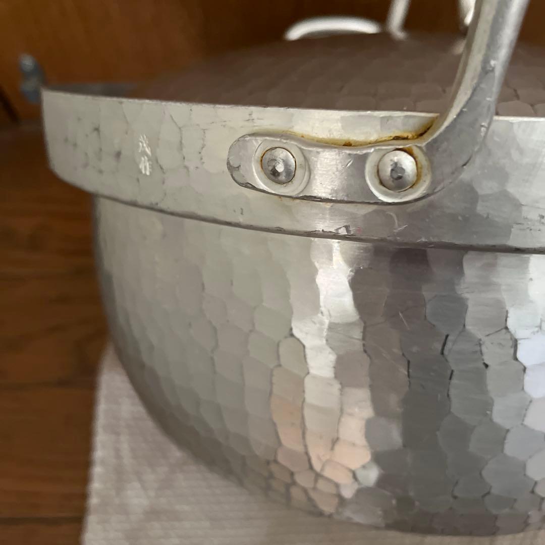 京都鍛金工房WESTSIDE33 アルミ製段付き鍋　27㎝