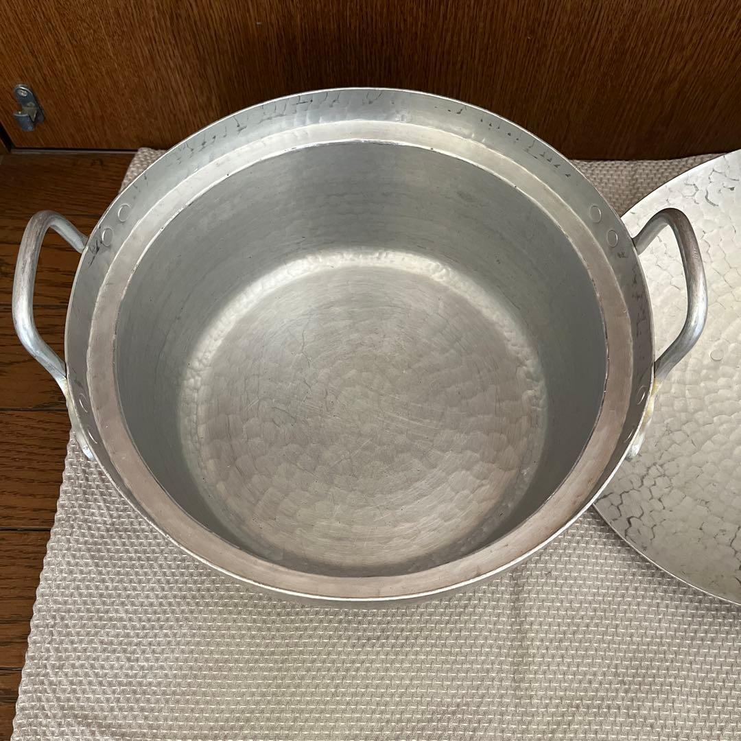 京都鍛金工房WESTSIDE33 アルミ製段付き鍋　27㎝