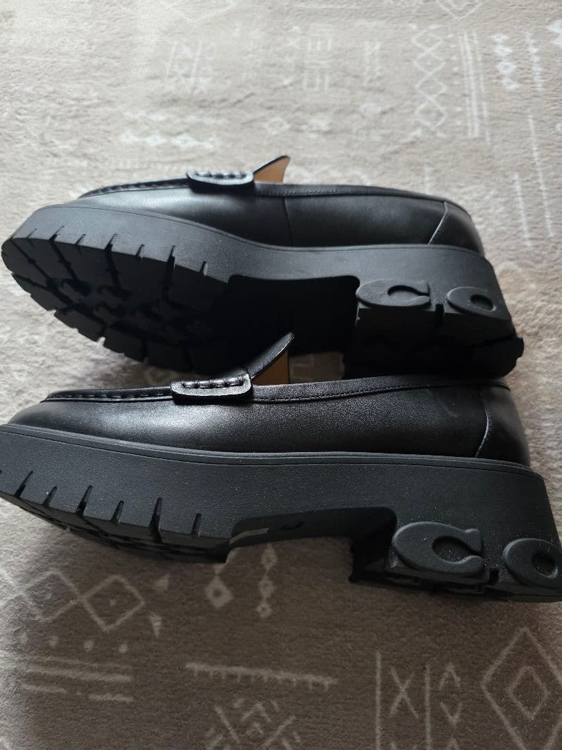 COACH ブラック ローファー 厚底