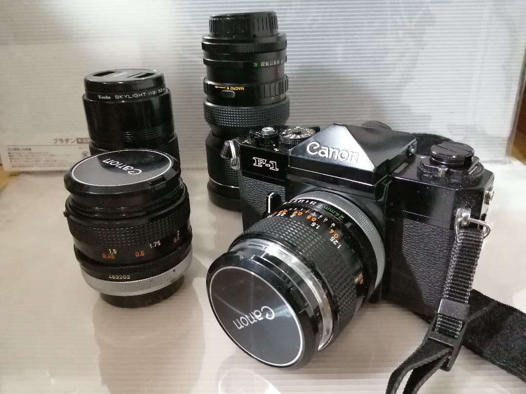 田*中様 Canon F-1 フィルムカメラ 24mmレンズ他レンズ3本