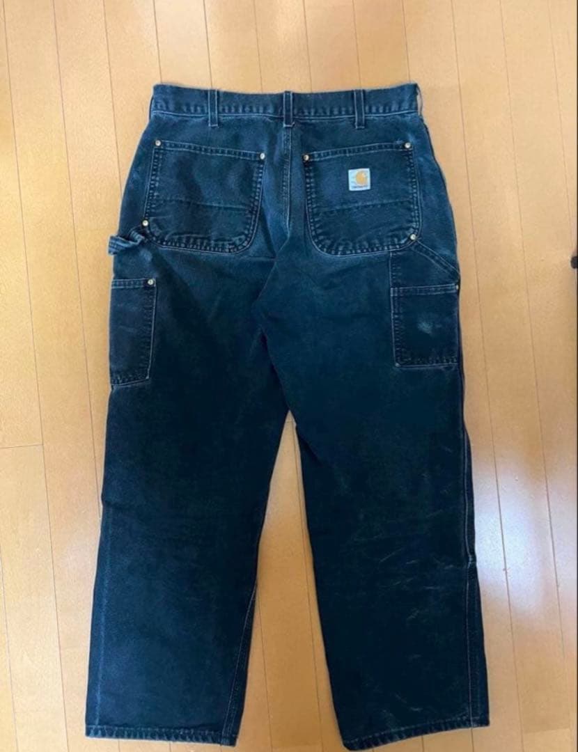 USA製　Carhartt ダブルニーパンツ　ブラック