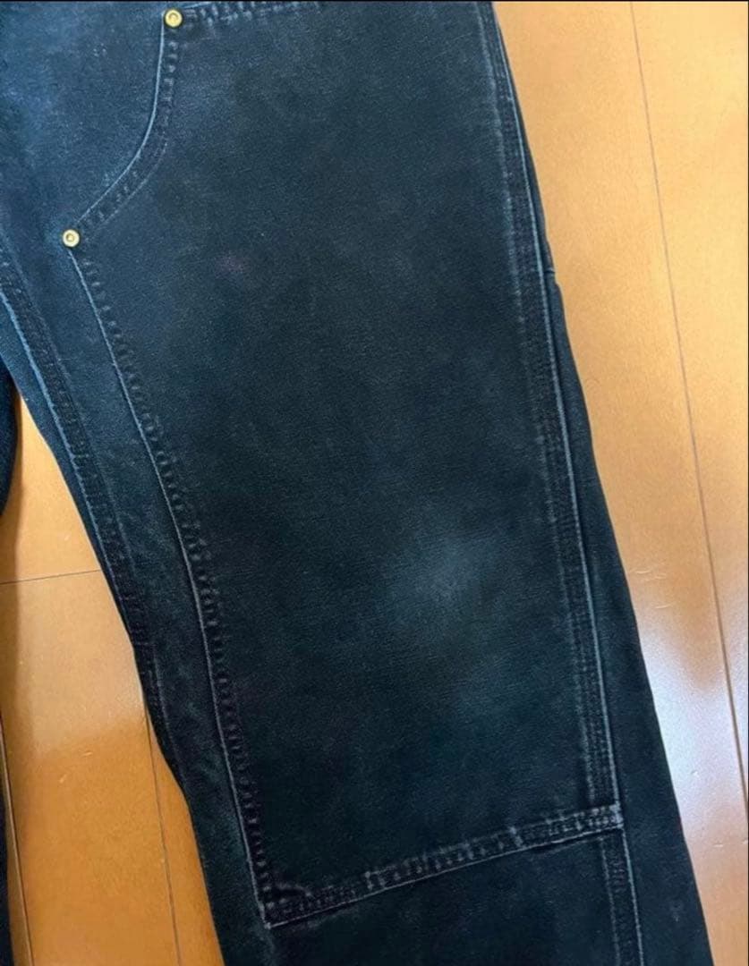USA製　Carhartt ダブルニーパンツ　ブラック