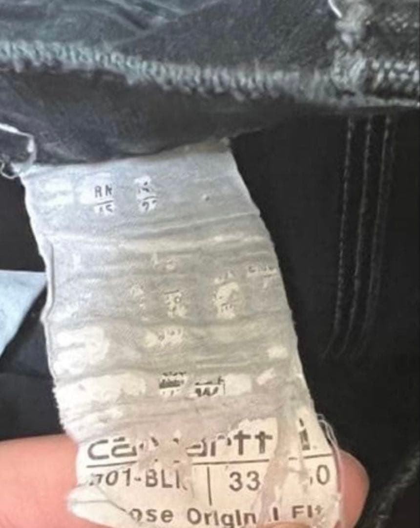 USA製　Carhartt ダブルニーパンツ　ブラック