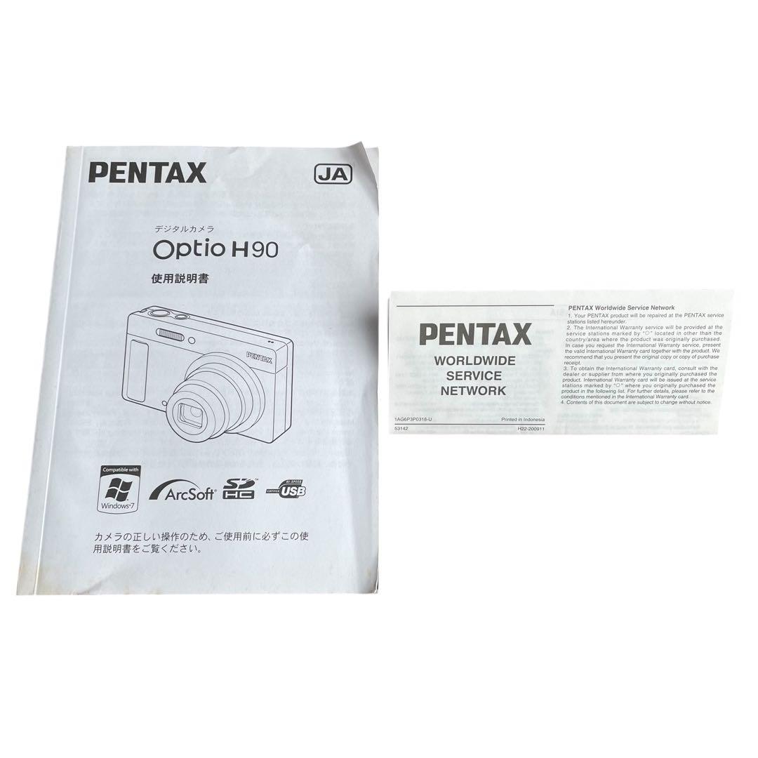 【訳アリ大特価】PENTAX Optio H90 オレンジ×シルバー コンデジ