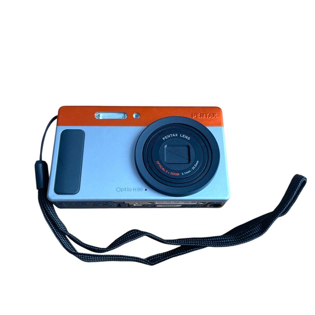 【訳アリ大特価】PENTAX Optio H90 オレンジ×シルバー コンデジ