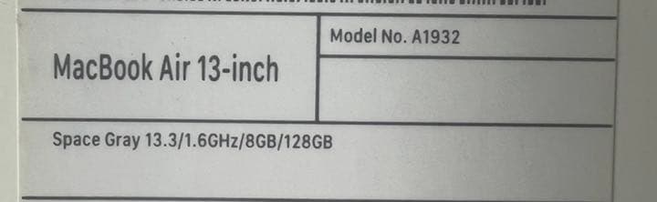 MacBook本体 MacBook Air 2019