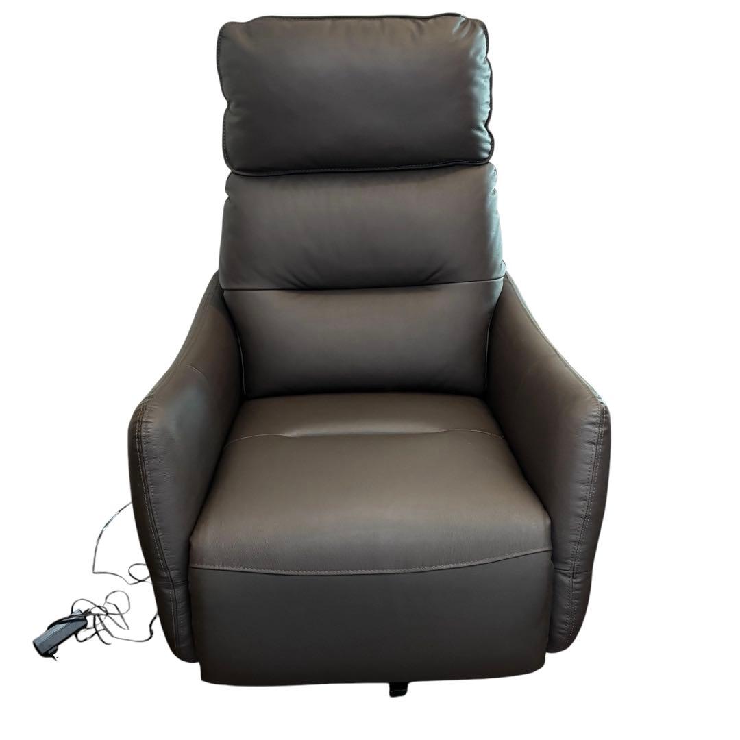 ニトリ 電動本革リクライニングソファ パーソナルチェア1人掛け ダークブラウン