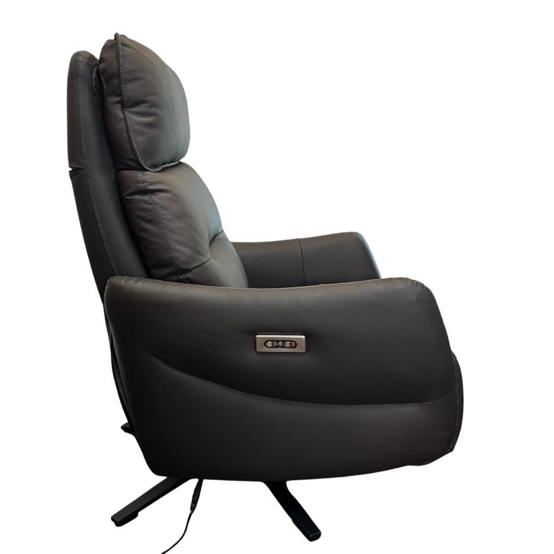 ニトリ 電動本革リクライニングソファ パーソナルチェア1人掛け ダークブラウン