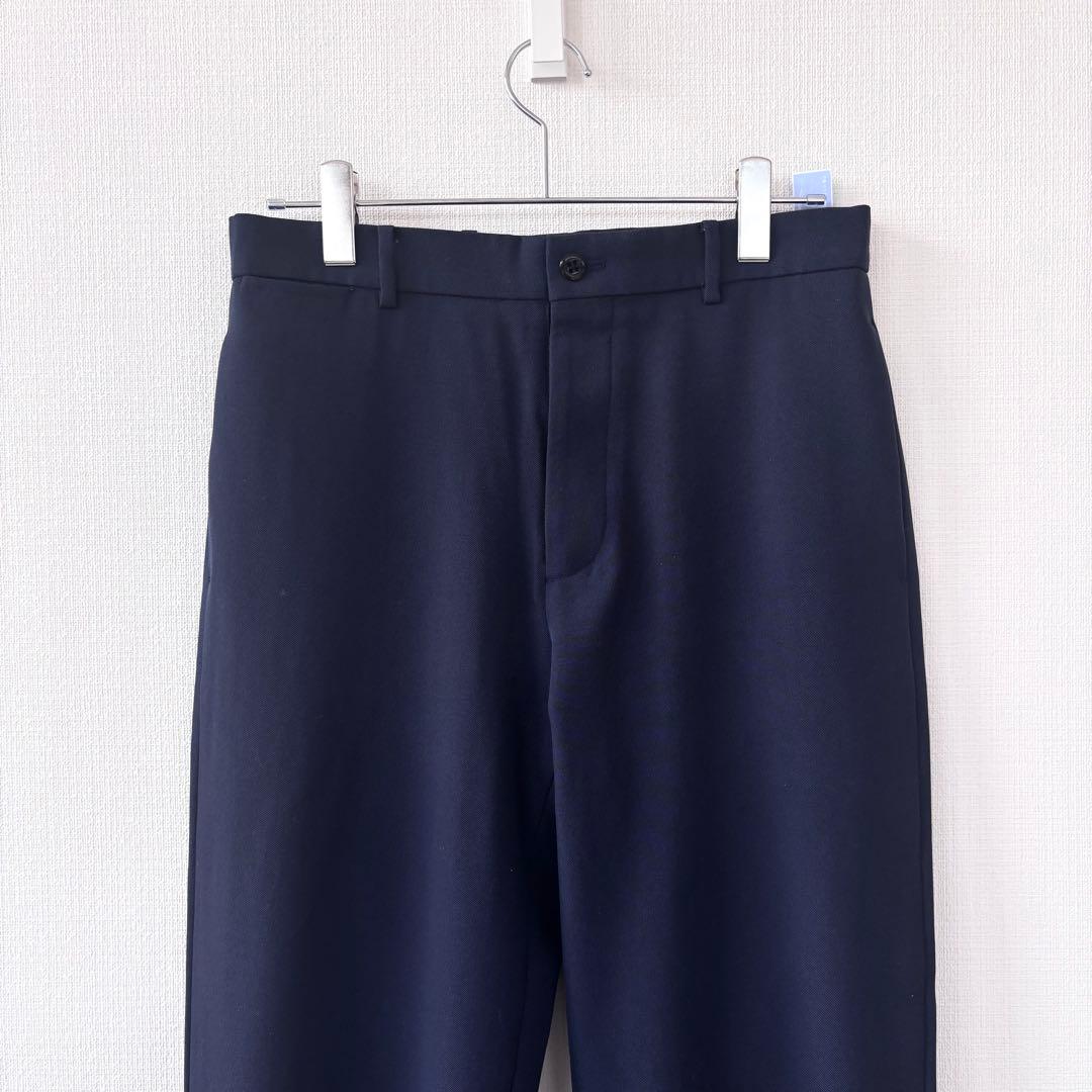 パンツ ATON BACK SATIN BASIC PANTS Navy