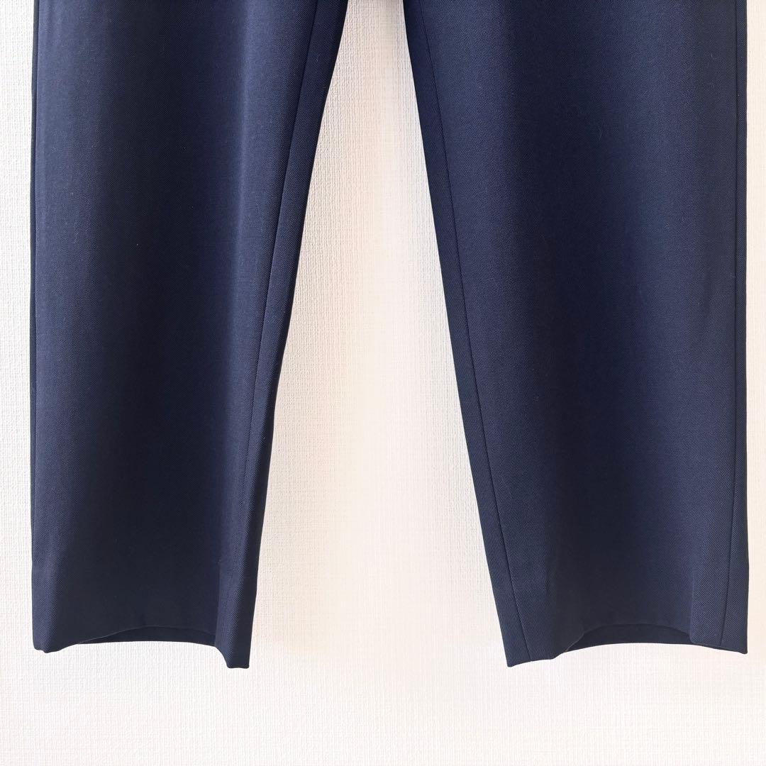 パンツ ATON BACK SATIN BASIC PANTS Navy