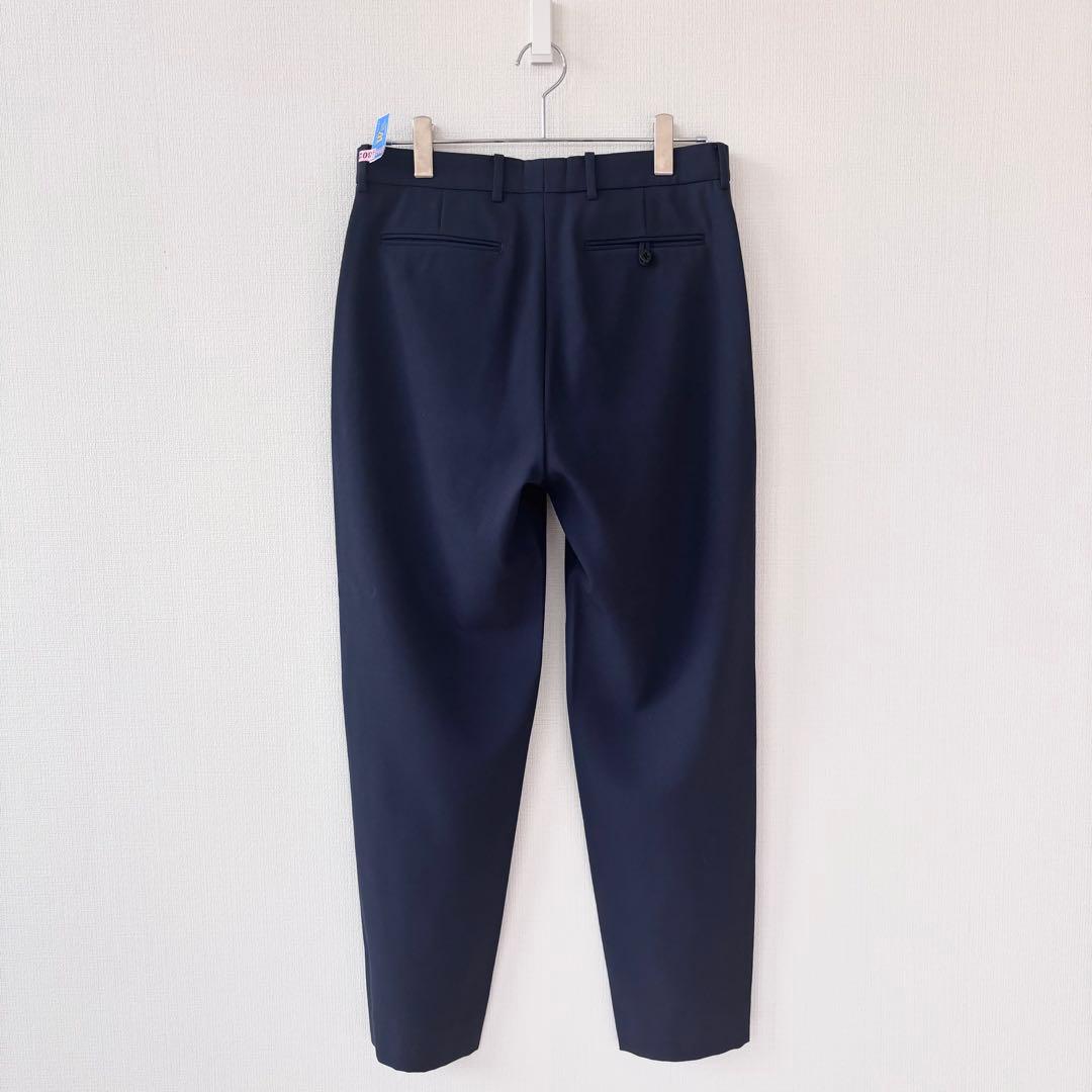パンツ ATON BACK SATIN BASIC PANTS Navy