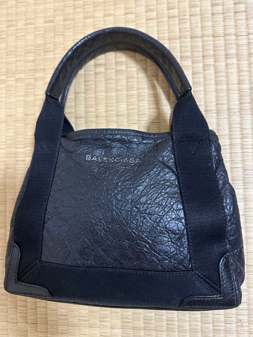 バレンシアガ　BALENCIAGA　ハンドバッグ　カバスS　レザー　ブラック