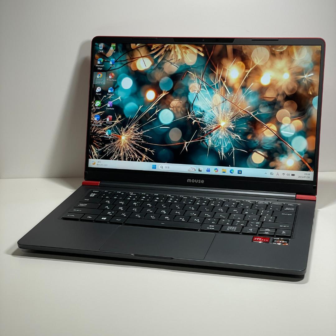 ★美品★ Mouse X4-R5 Ryzen5 ノートPC バッテリー◎ SSD