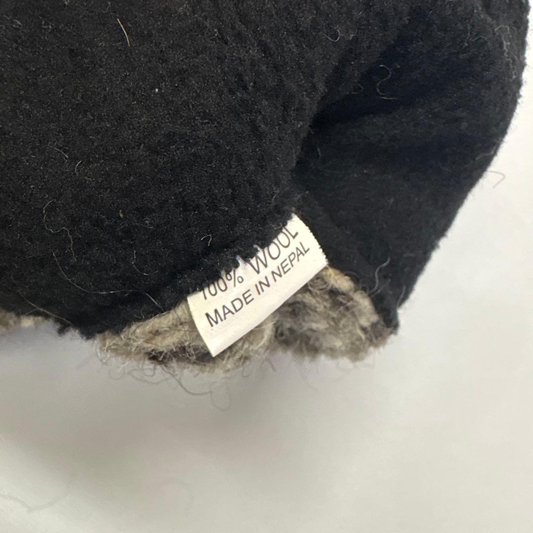 90s unknown ボンボン付ビーニー　ニットキャップ　帽子　古着