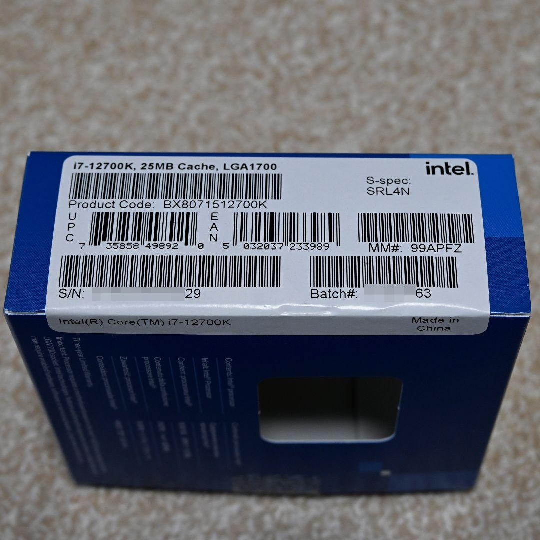 咚*ん様 intel core i7 12700k 動作確認済み