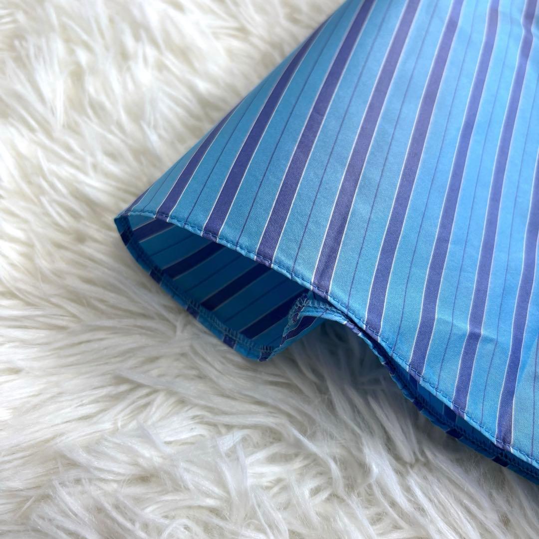 ドゥロワー ツリ裏毛ファブリックワンピース シルク ストライプ FREE 日本製