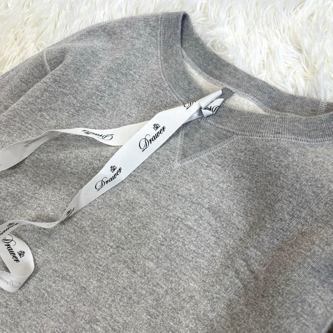 ドゥロワー ツリ裏毛ファブリックワンピース シルク ストライプ FREE 日本製