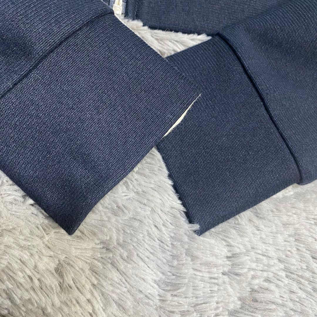 フォクシー 首元ロゴ ブルゾン クロップドトラックジャケット ネイビー38