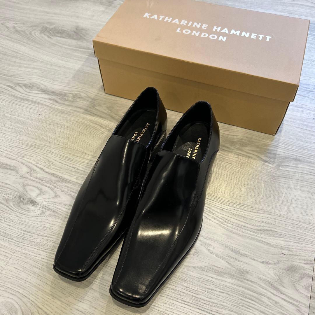 KATHARINE HAMNETT 25.5 ブラック　メンズ　ビジネスシューズ